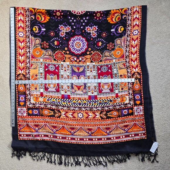 Dana Xu Accessories - 100% Wool Wrap Scarf Colorful